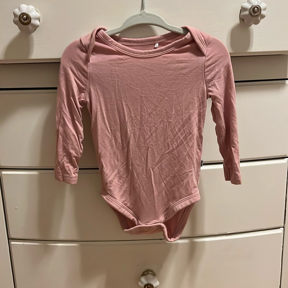 Little sleepies play pink long sleeve onesie